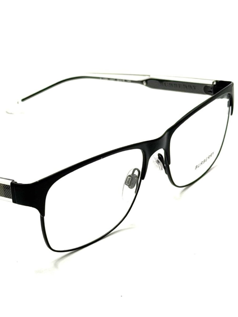 BURBERRY B 1289 1007 MATTE BLACK UNISEX EYEGLASSES 55MM 16 140 - Picture 5 of 9